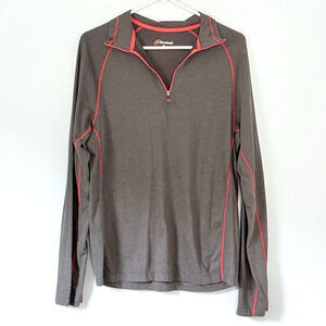 Cloudveil Pullover Quarter Zip Shirt Medium Grey Long Sleeve Performance Gorp